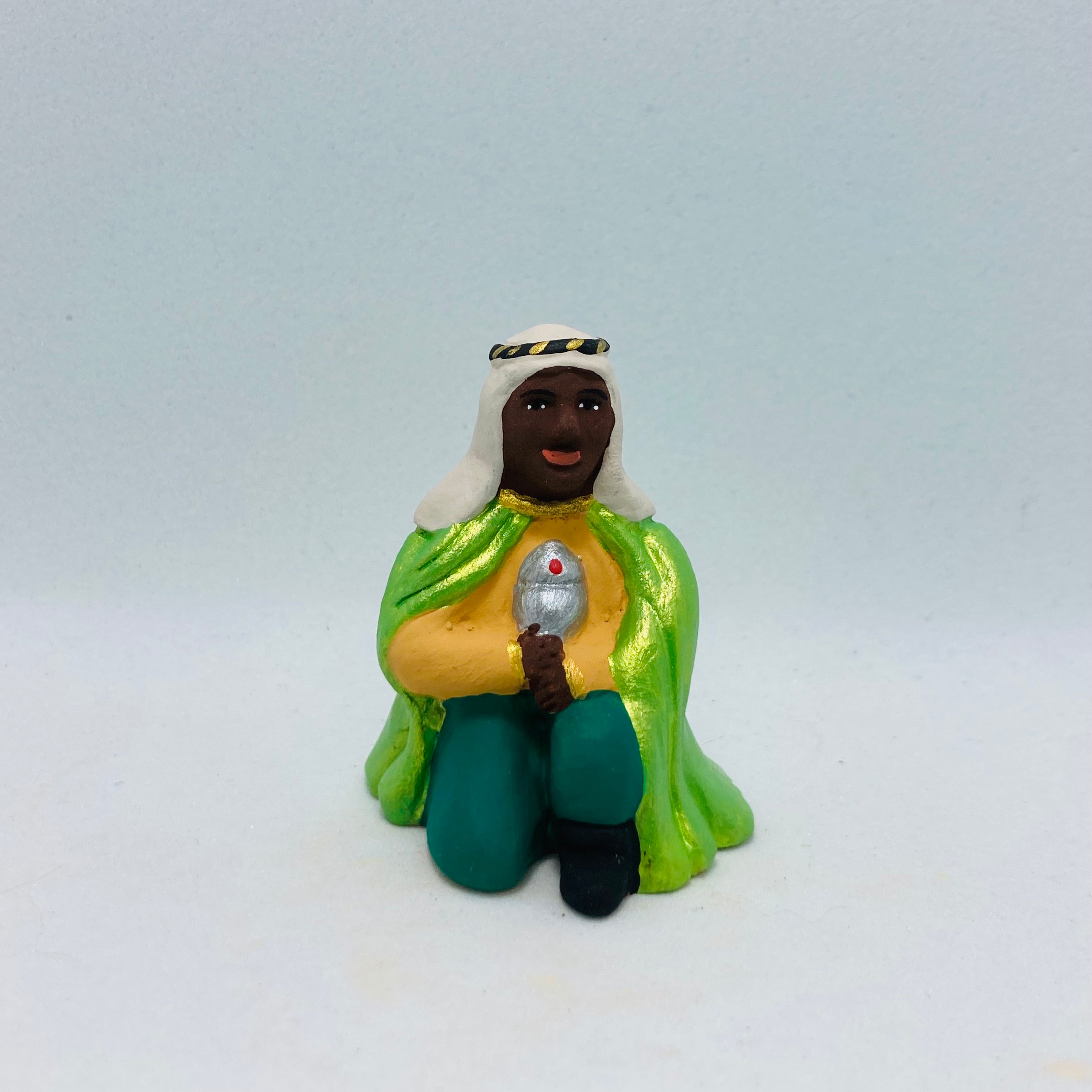 santon Sylvette Amy - collection 7 cm- Les Rois Mages- Balthazar, Gaspard et Melchior